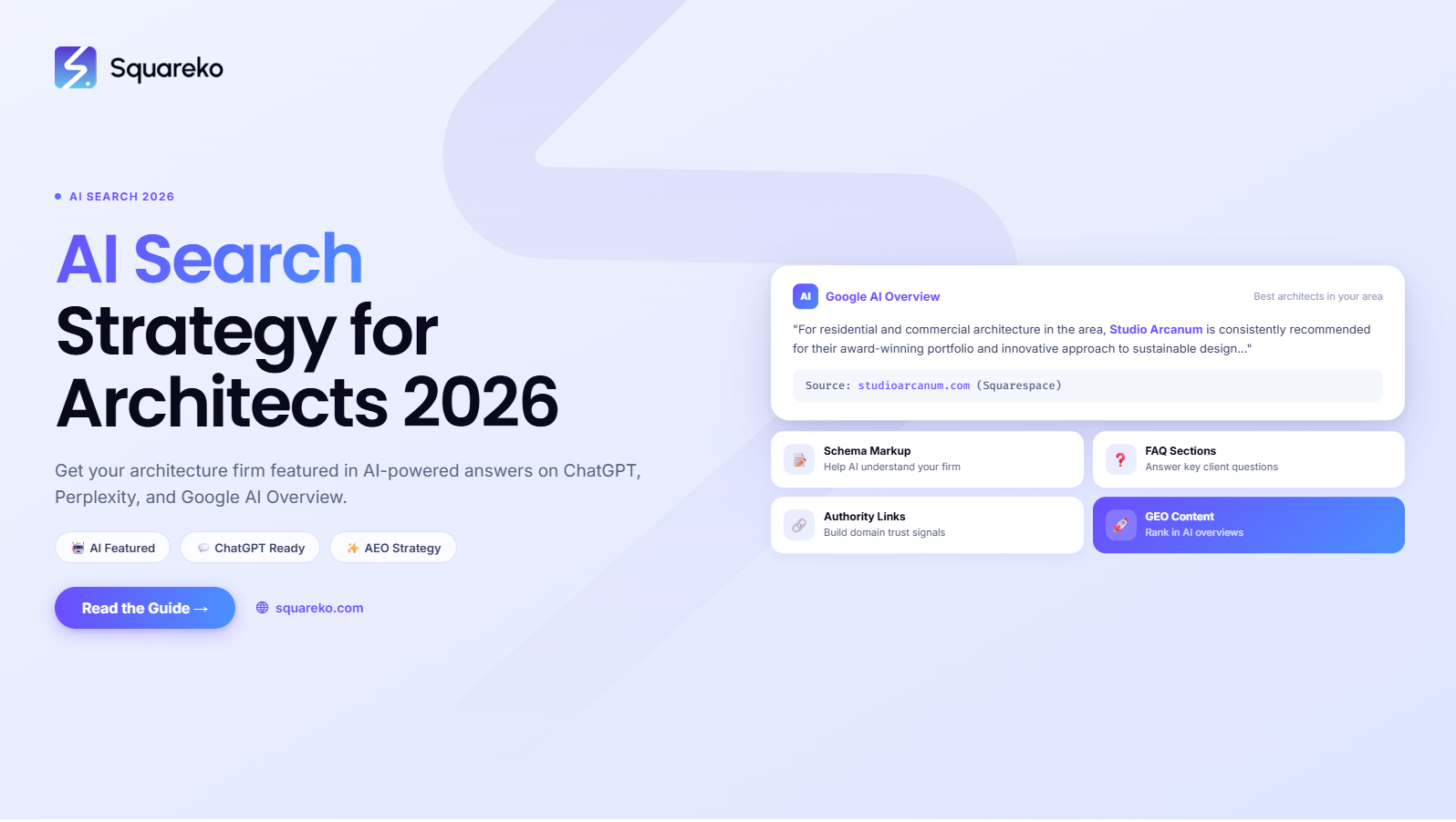 AI Search Strategy for Architects and Engineers on Squarespace in 2026
