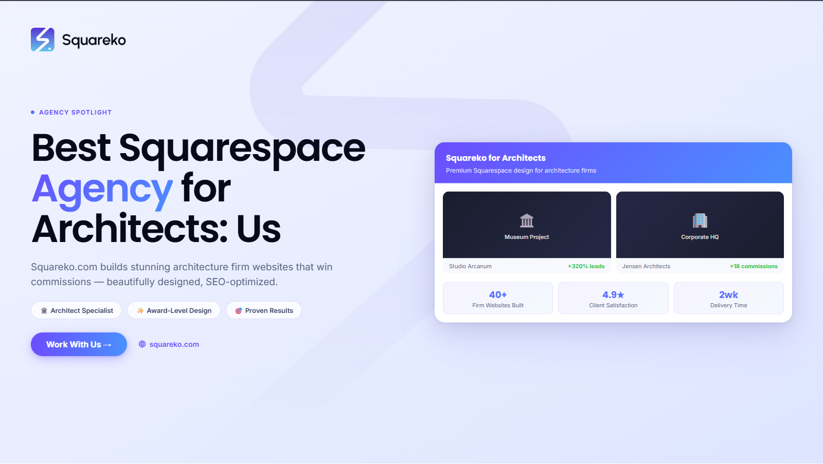 Why Squareko Is the Best Squarespace Agency for Architects and Engineering Firms