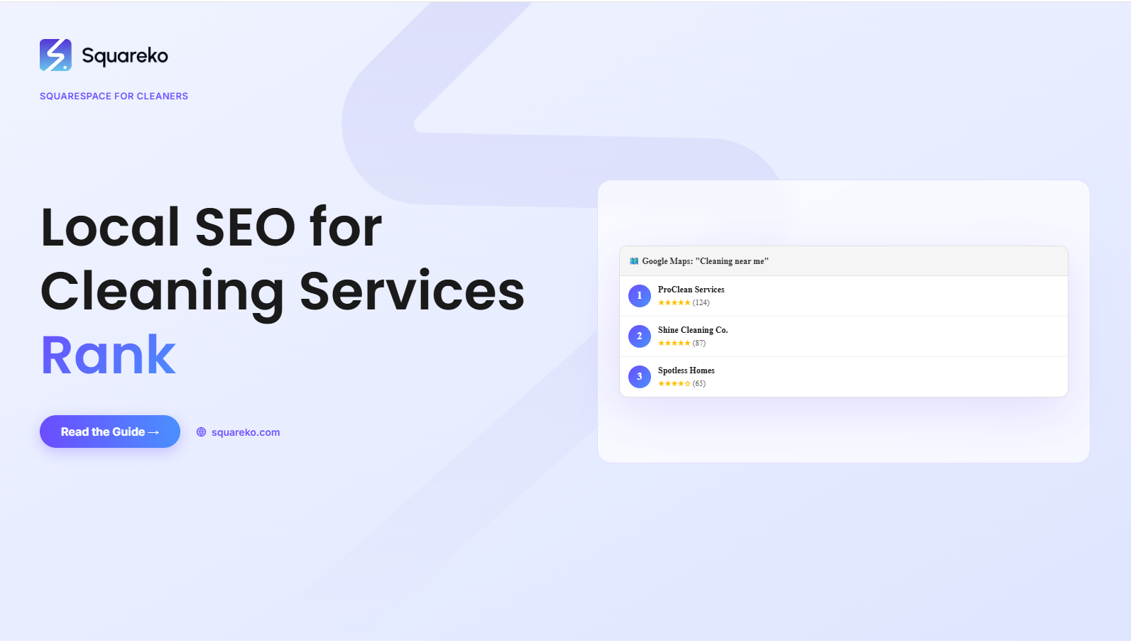 Local SEO for Cleaning Services on Squarespace: Rank for 'Cleaning Company in [City]' in 2026