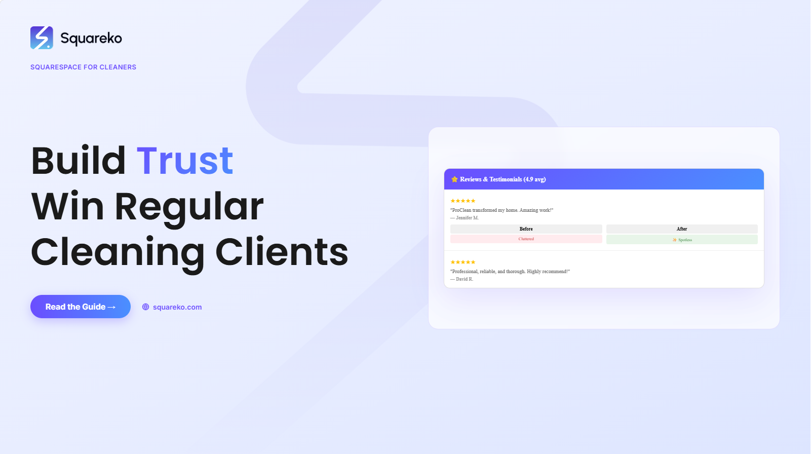 How Cleaning Companies Build Trust and Win More Regular Clients with Squarespace