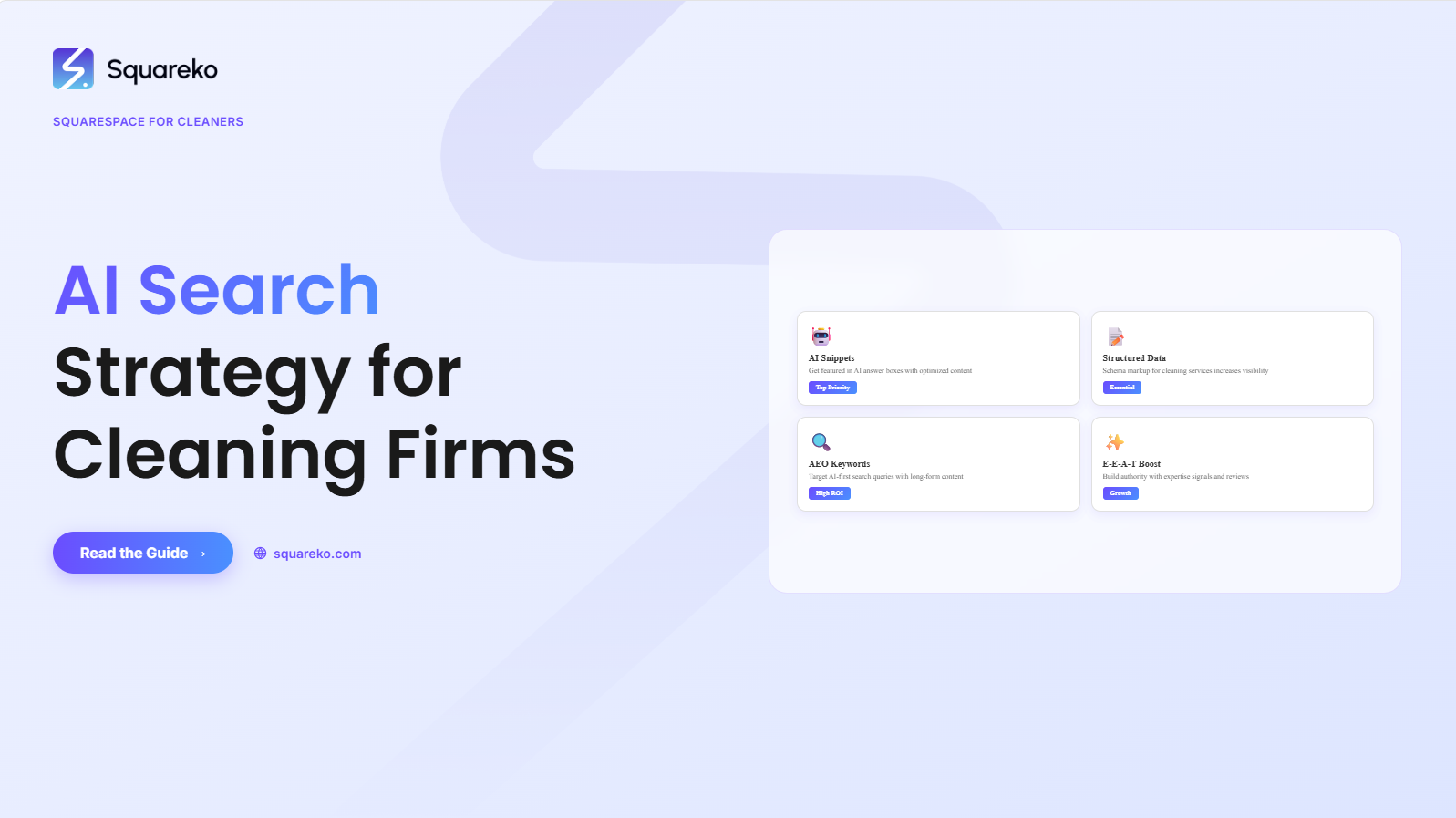 AI Search Strategy for Cleaning Service Businesses on Squarespace in 2026
