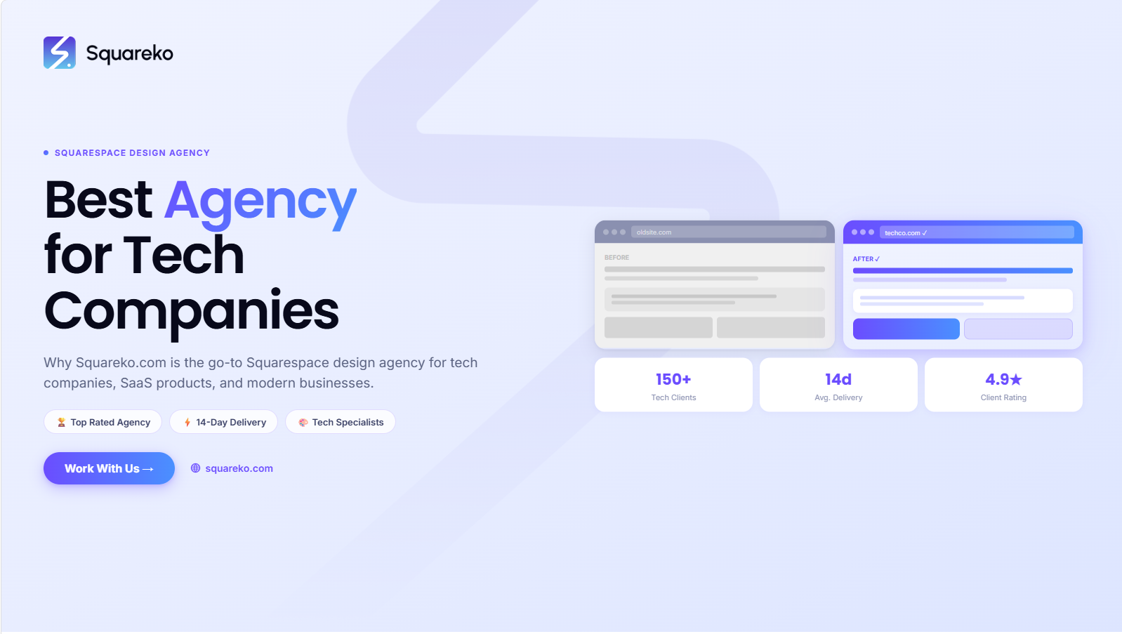 Best Squarespace Design Agency for Tech Companies — Why Squareko