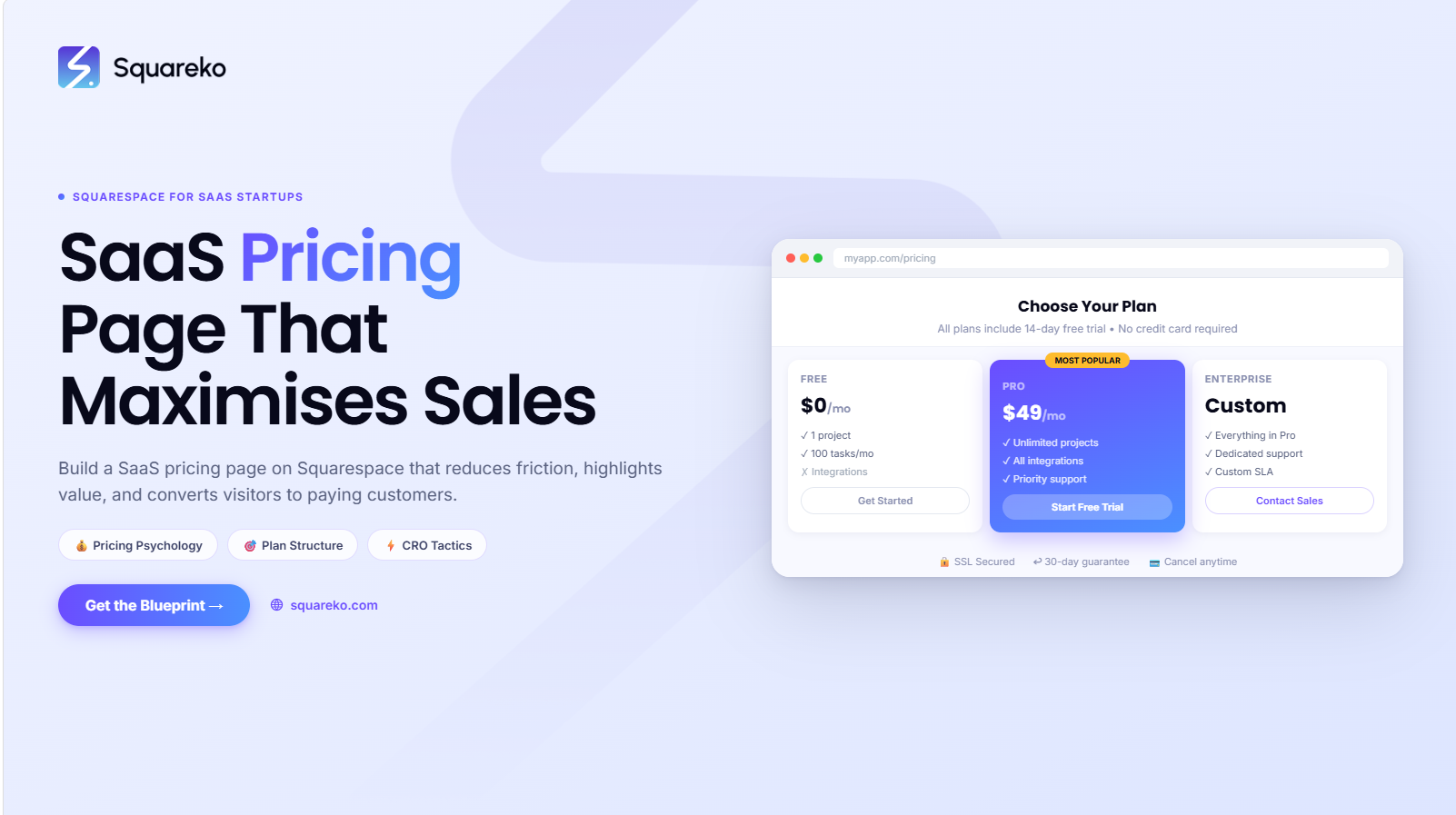 How to Set Up a SaaS Product Pricing Page on Squarespace That Maximises Conversions