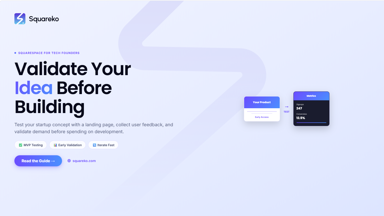 How Tech Startups Use Squarespace to Validate Their Idea Before Building the Product