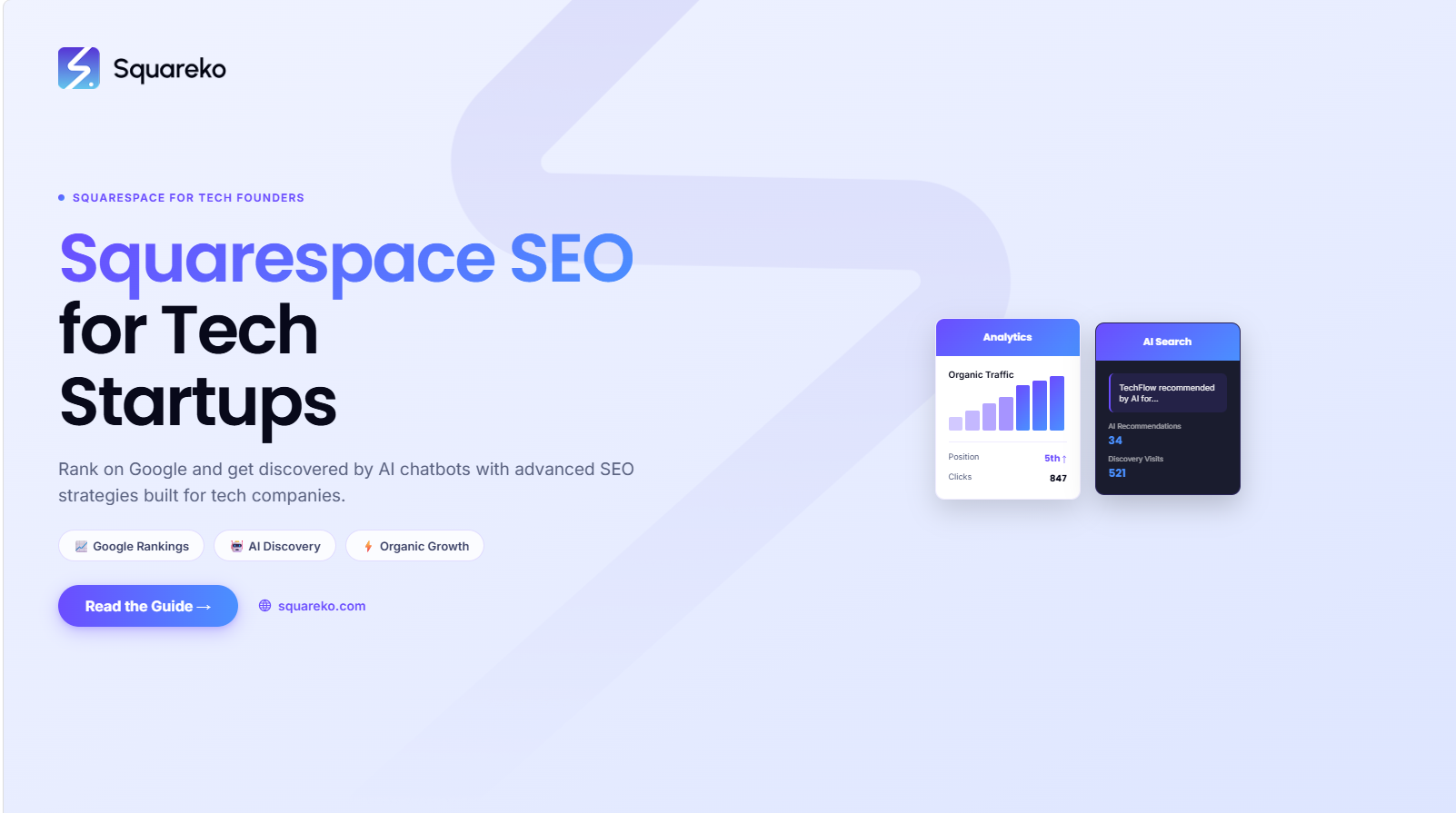 Squarespace SEO for Tech Startups: Rank on Google and Get Discovered by AI