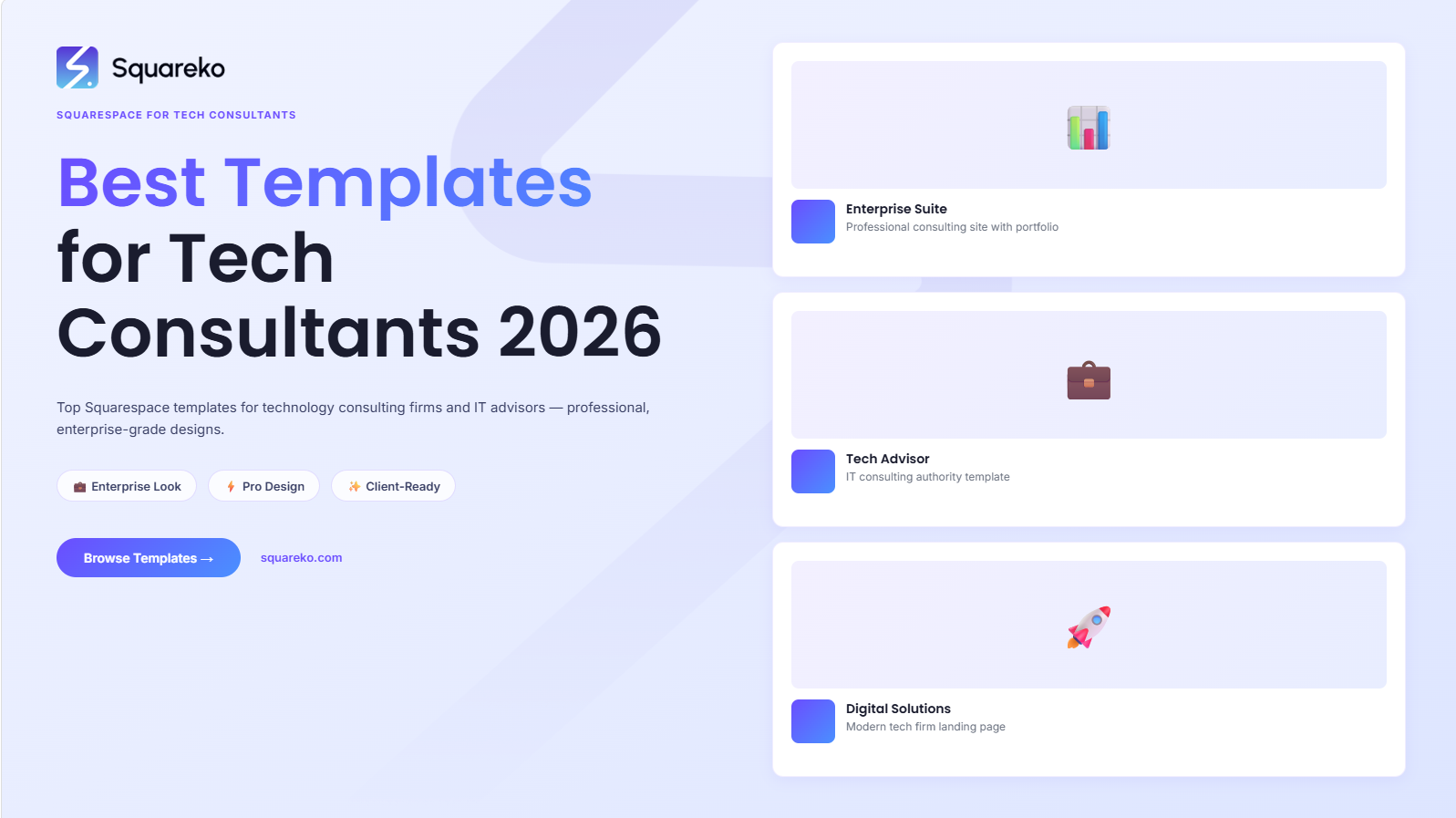 Best Squarespace Templates for Technology Consulting Firms and IT Advisors in 2026
