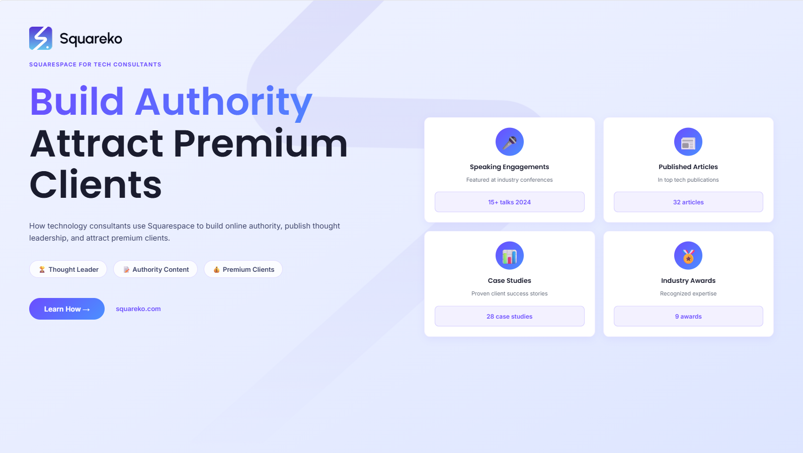 How Technology Consultants Build Authority and Attract Premium Clients with Squarespace