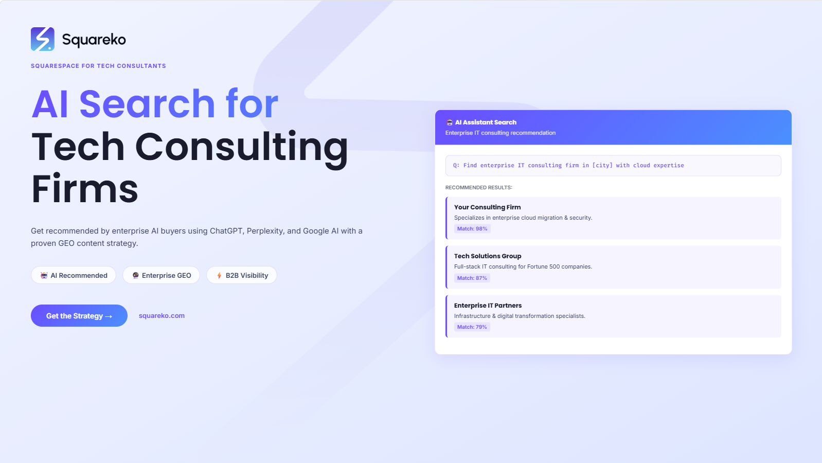 AI Search Strategy for Technology Consulting Firms: Get Recommended by Enterprise Buyers