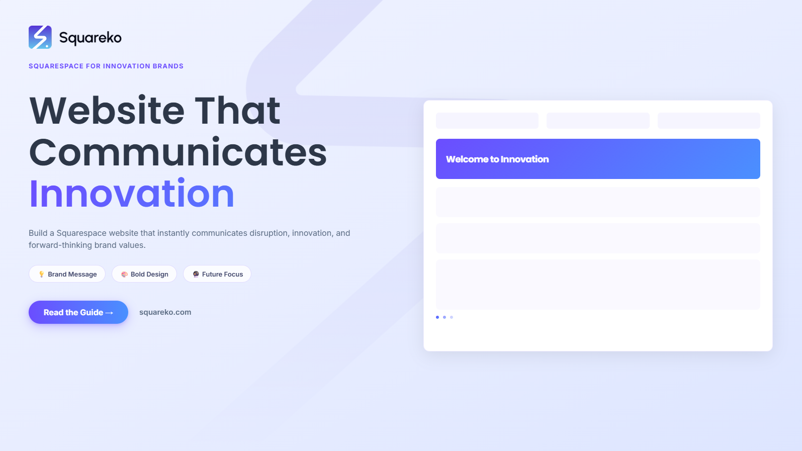 How to Build a Website on Squarespace That Communicates Innovation and Disruption