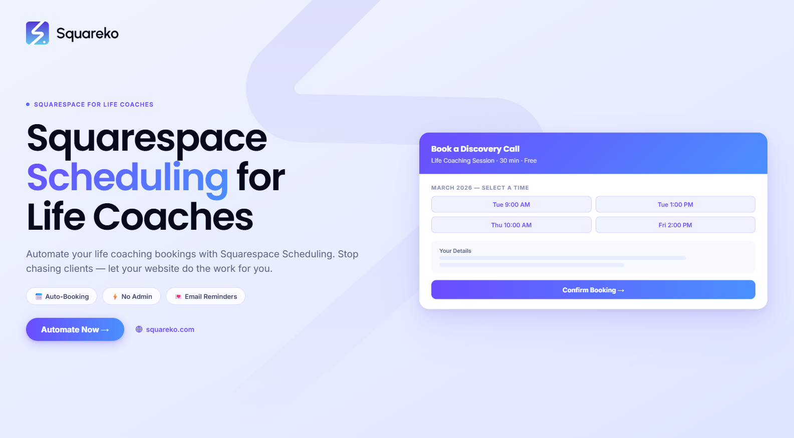 How to Use Squarespace Scheduling to Automate Your Life Coaching Bookings