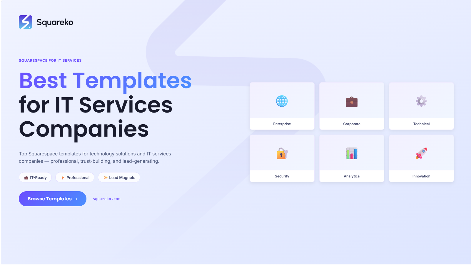 Best Squarespace Templates for Technology Solutions and IT Services Companies in 2026