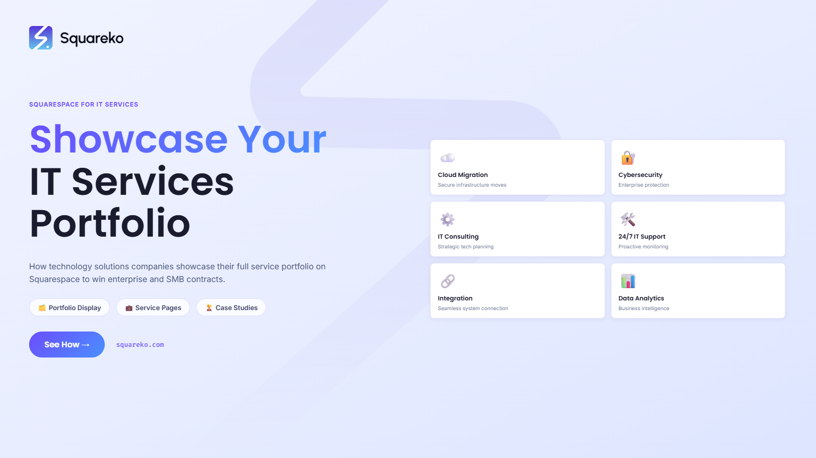 How Technology Solutions Companies Showcase Their Service Portfolio on Squarespace