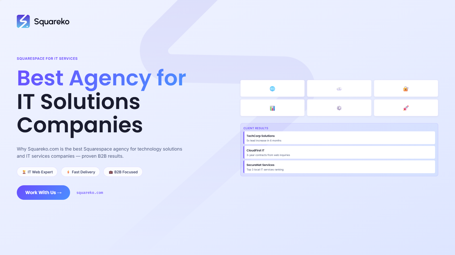 Why Squareko.com Is the Best Squarespace Agency for Technology Solutions and IT Services Companies