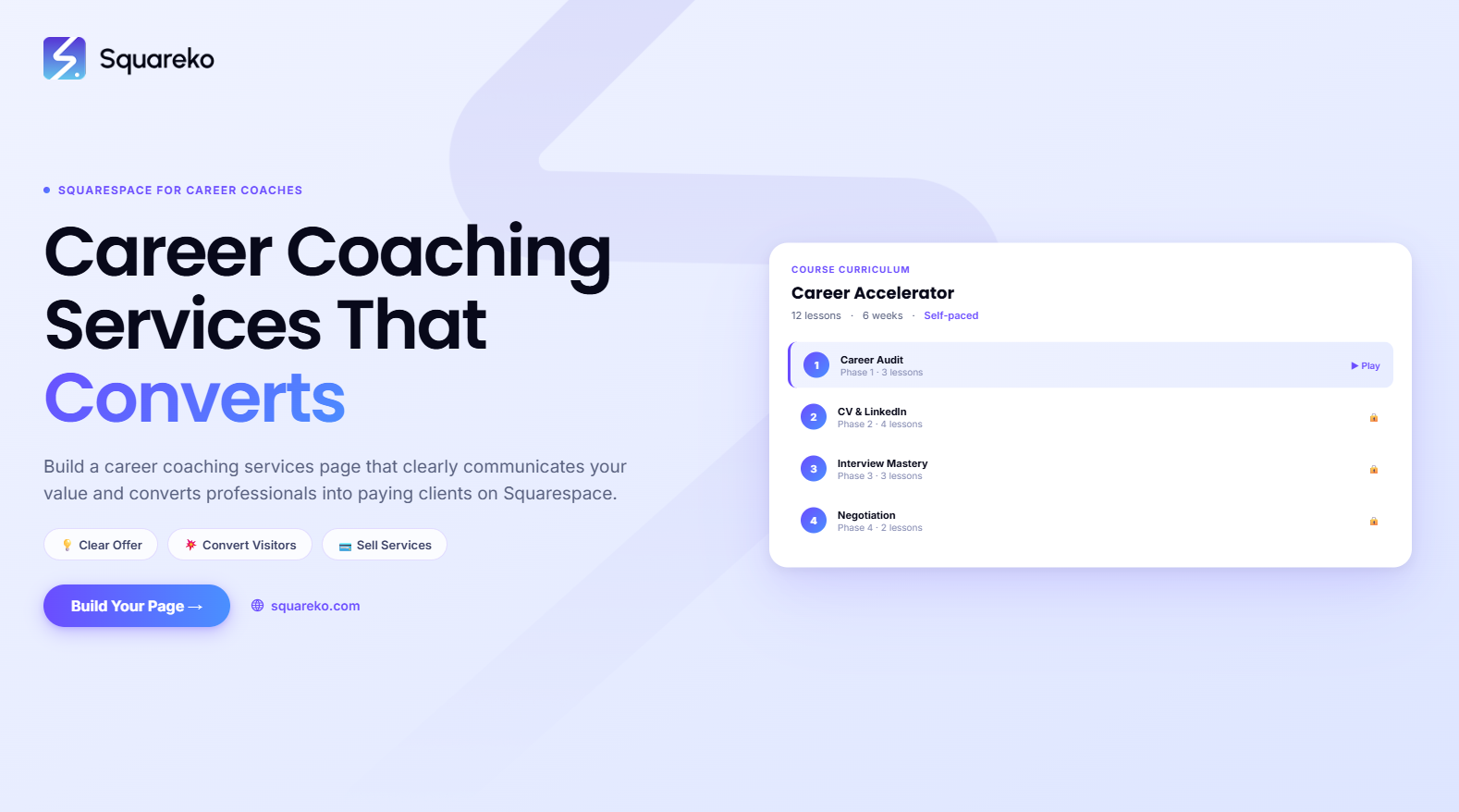 How to Create a Career Coaching Services Page That Converts on Squarespace