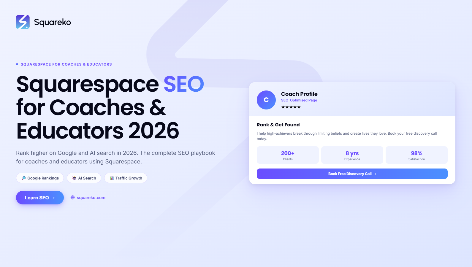 Squarespace SEO for Coaches and Educators: Rank on Google and AI Search in 2026