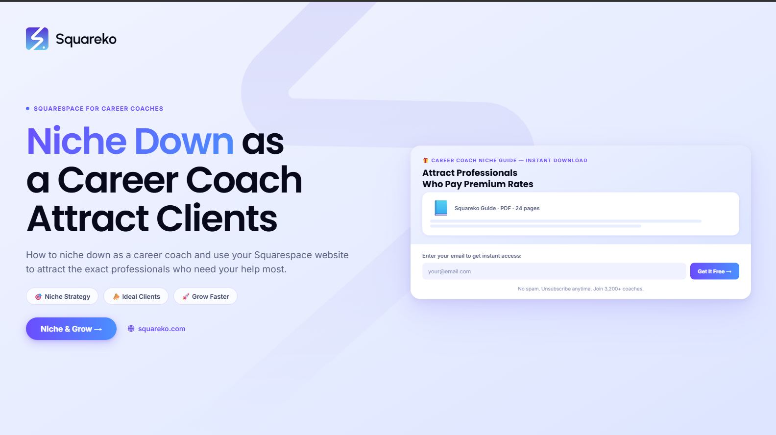 How to Niche Down as a Career Coach and Attract Ideal Clients on Squarespace
