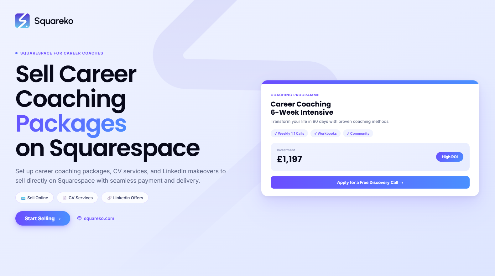 How to Sell Career Coaching Packages and Resume Services on Squarespace