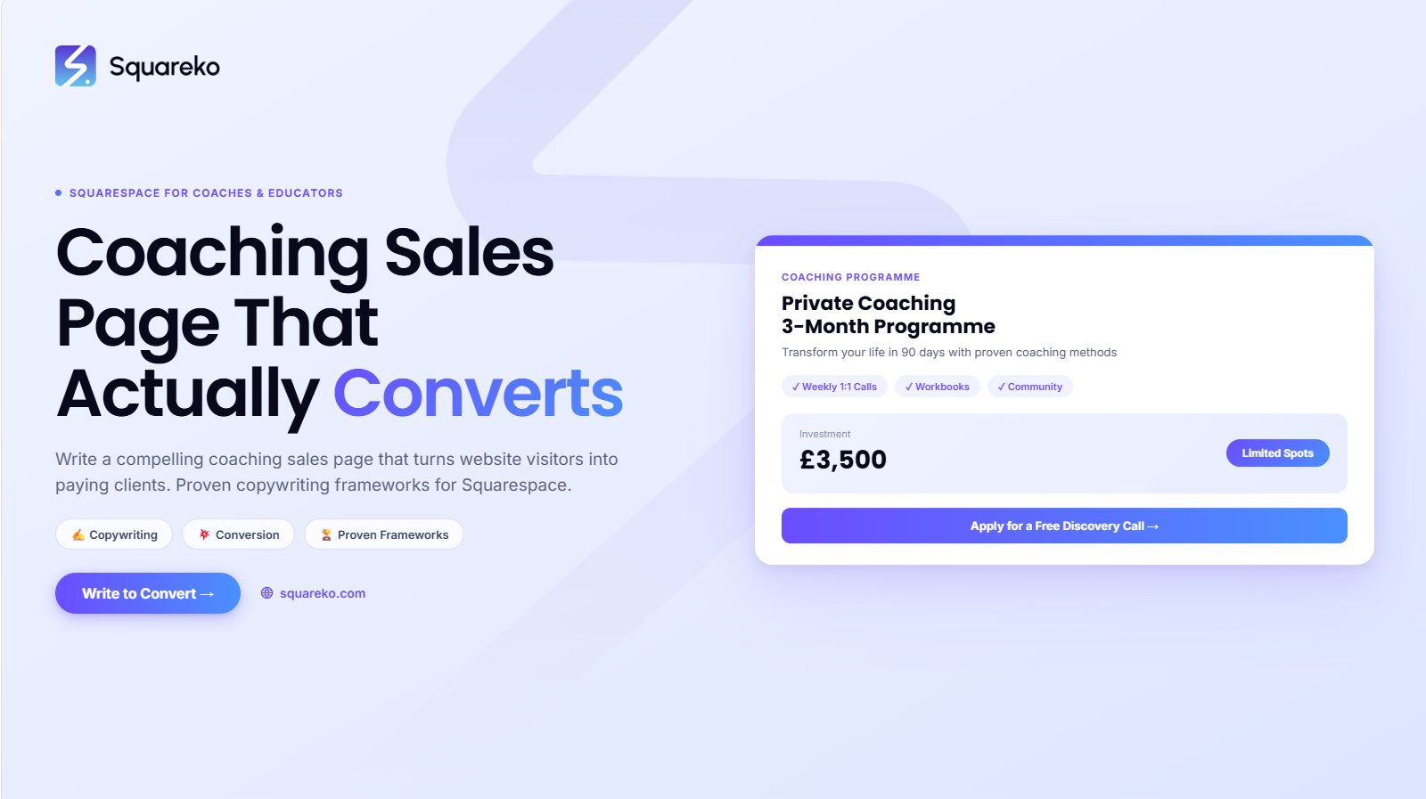How to Write a Compelling Coaching Sales Page That Converts on Squarespace