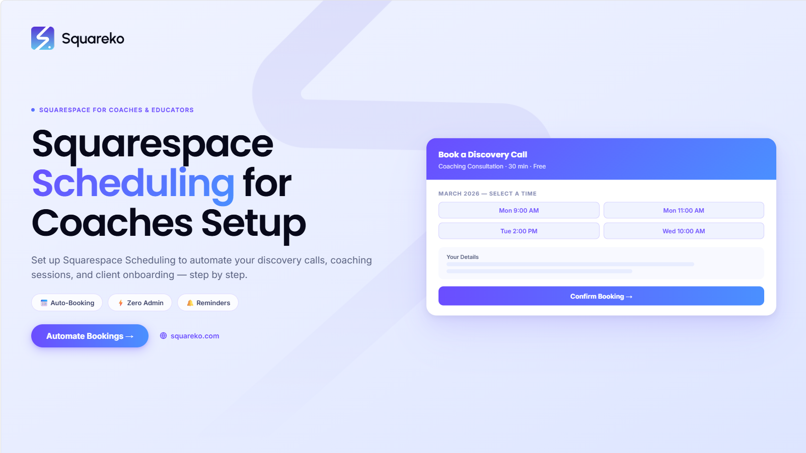 How to Set Up Squarespace Scheduling for Coaches