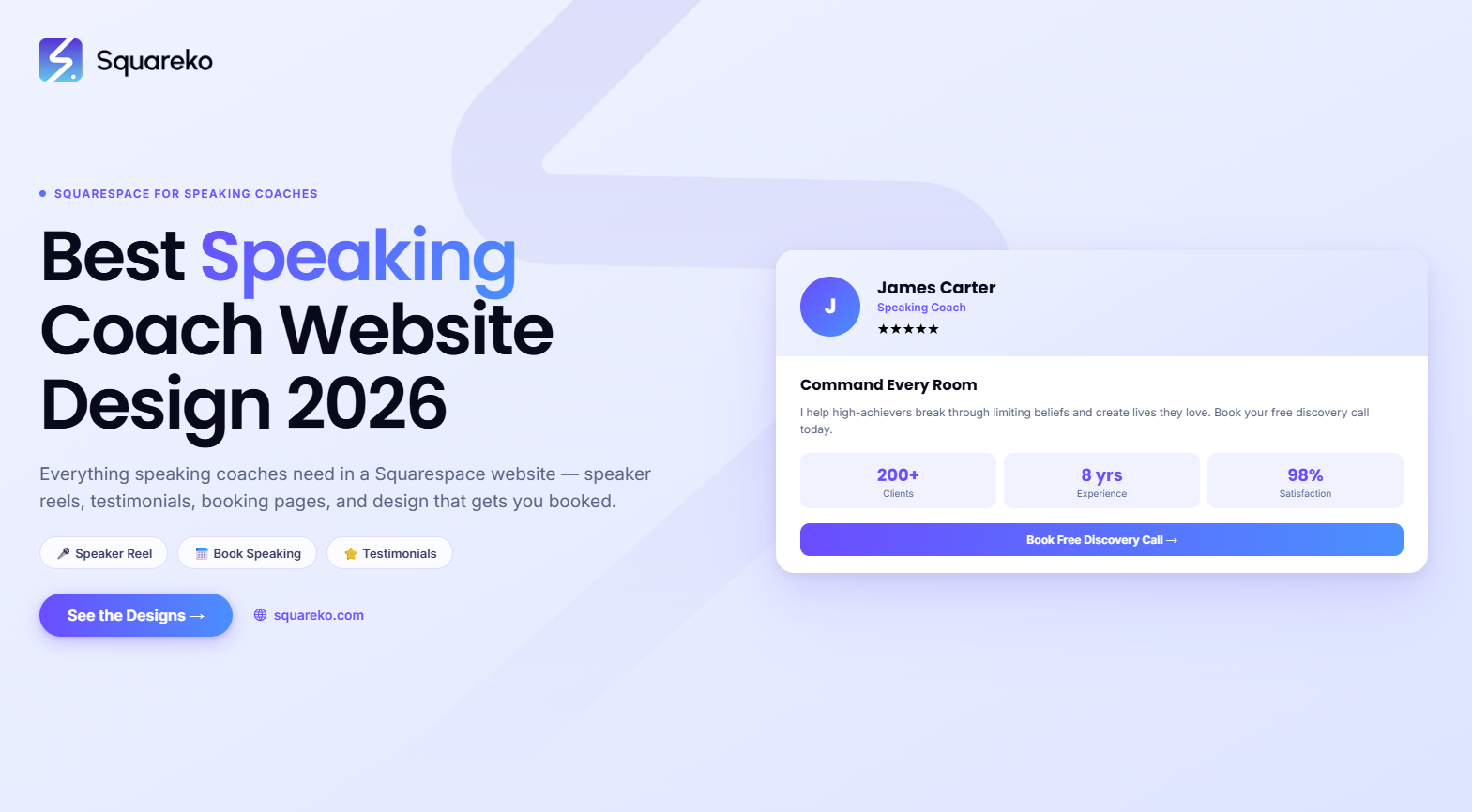 Best Squarespace Website Design for Speaking Coaches and Public Speaking Trainers in 2026