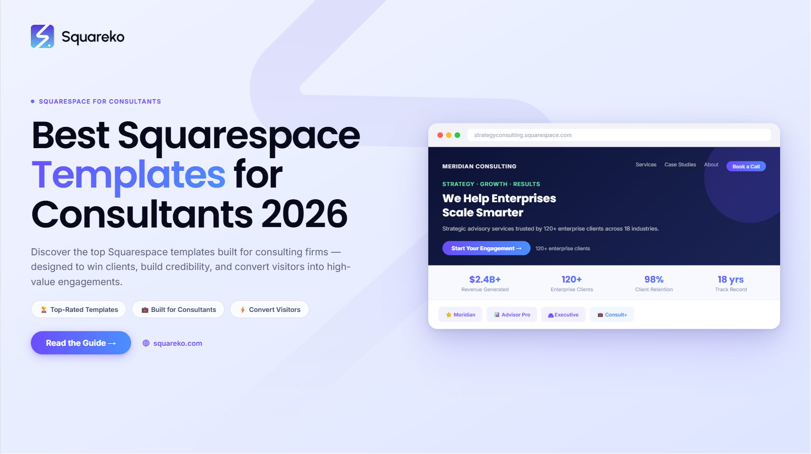 Best Squarespace Templates for Consultants and Consulting Firms in 2026