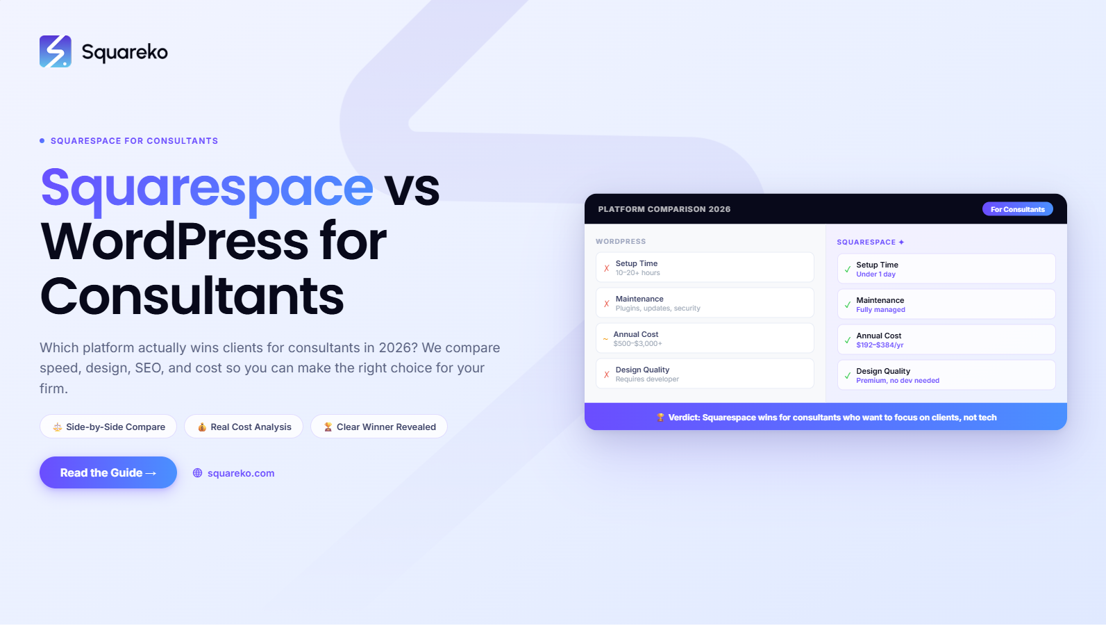Squarespace vs WordPress for Consultants: Which Platform Is Better in 2026?
