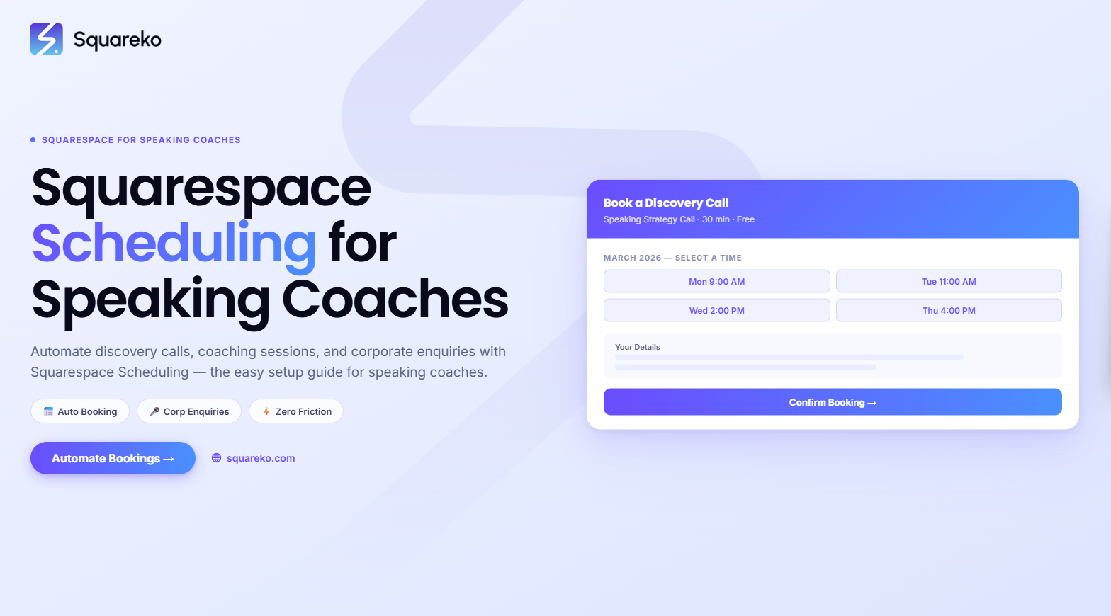How to Use Squarespace Scheduling for Speaking Coaching and Workshop Bookings