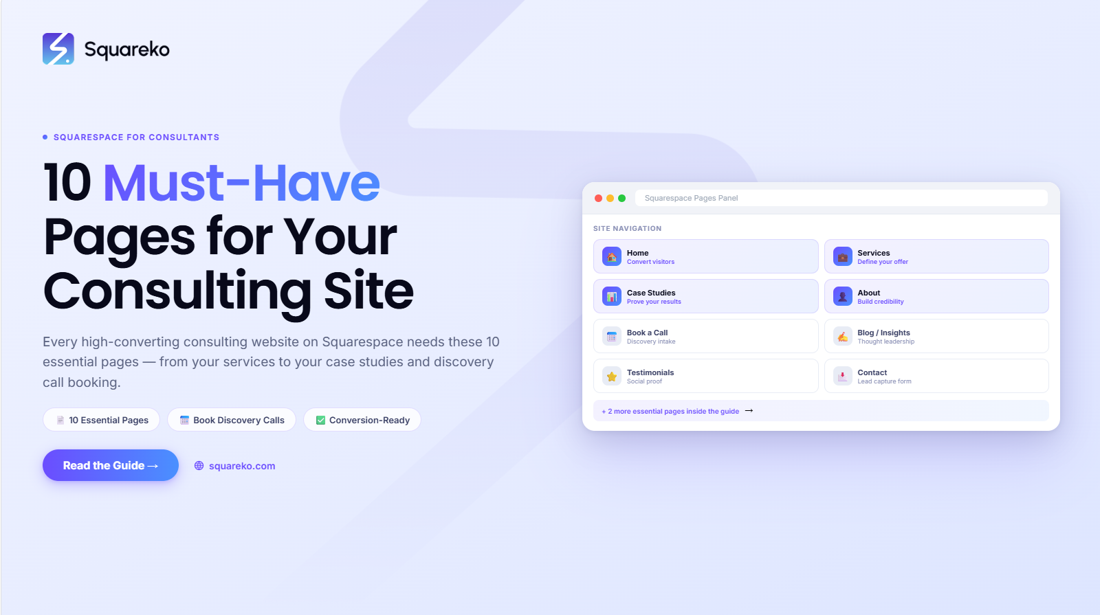 10 Must-Have Pages Every Consulting Website Needs on Squarespace