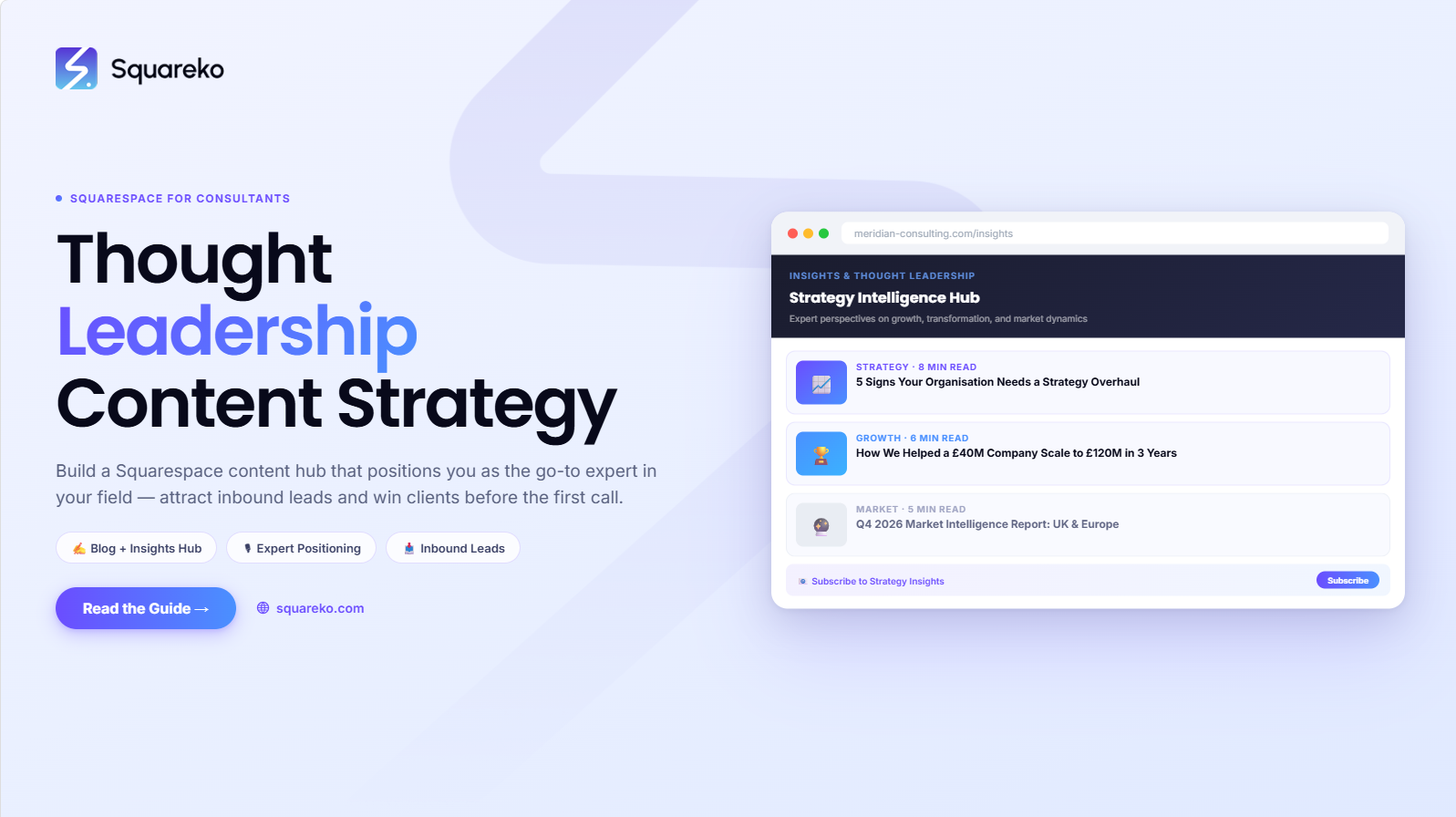 How to Build a Thought Leadership Content Strategy for Consultants on Squarespace