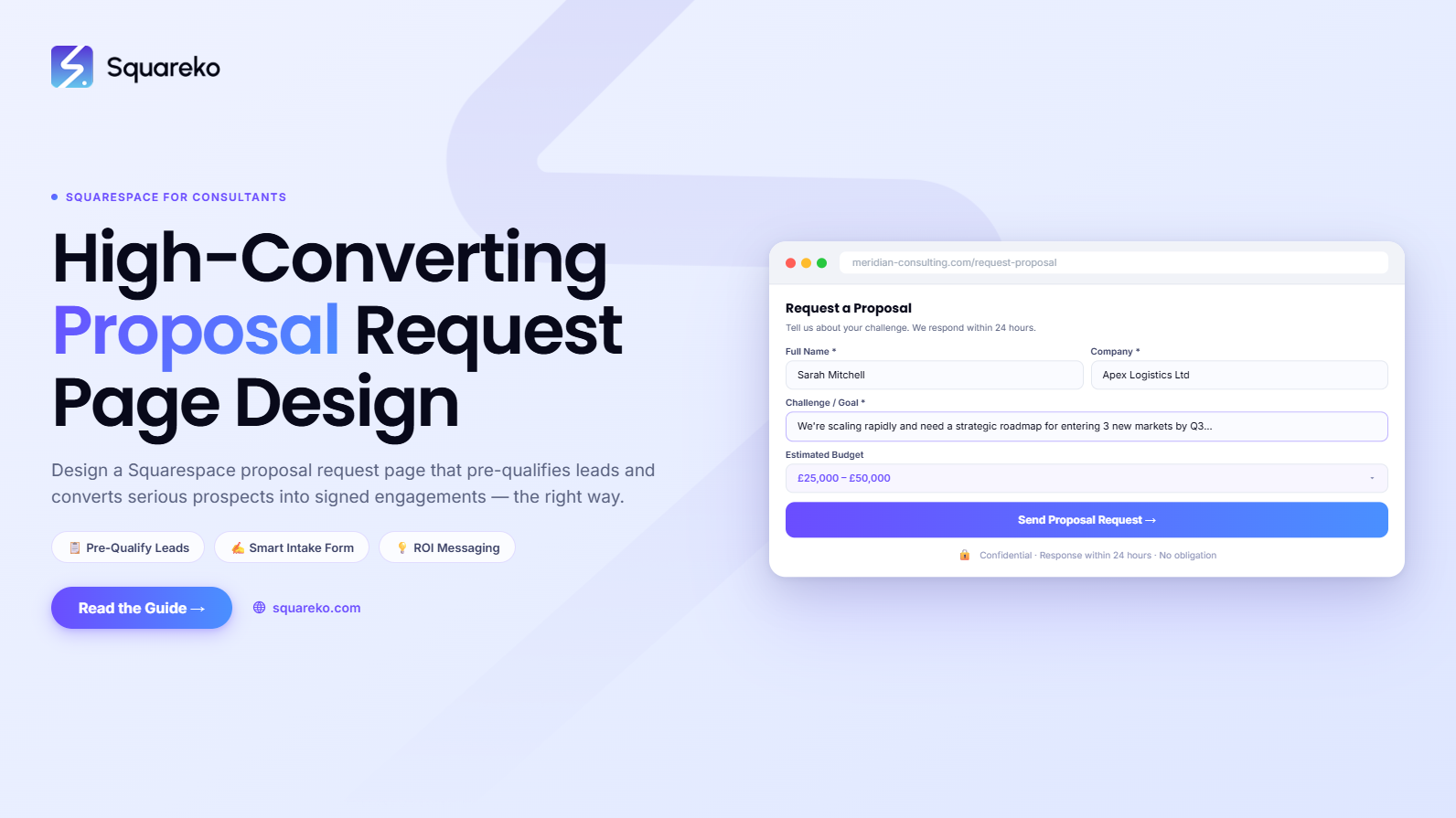 How to Design a High-Converting Consulting Proposal Request Page on Squarespace