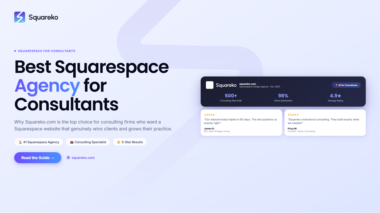 Best Squarespace Design Agency for Consultants: Why Squareko Is the Top Choice