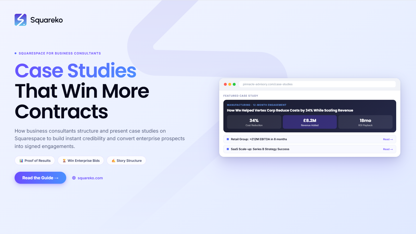How Business Consultants Use Case Studies to Win More Contracts on Squarespace