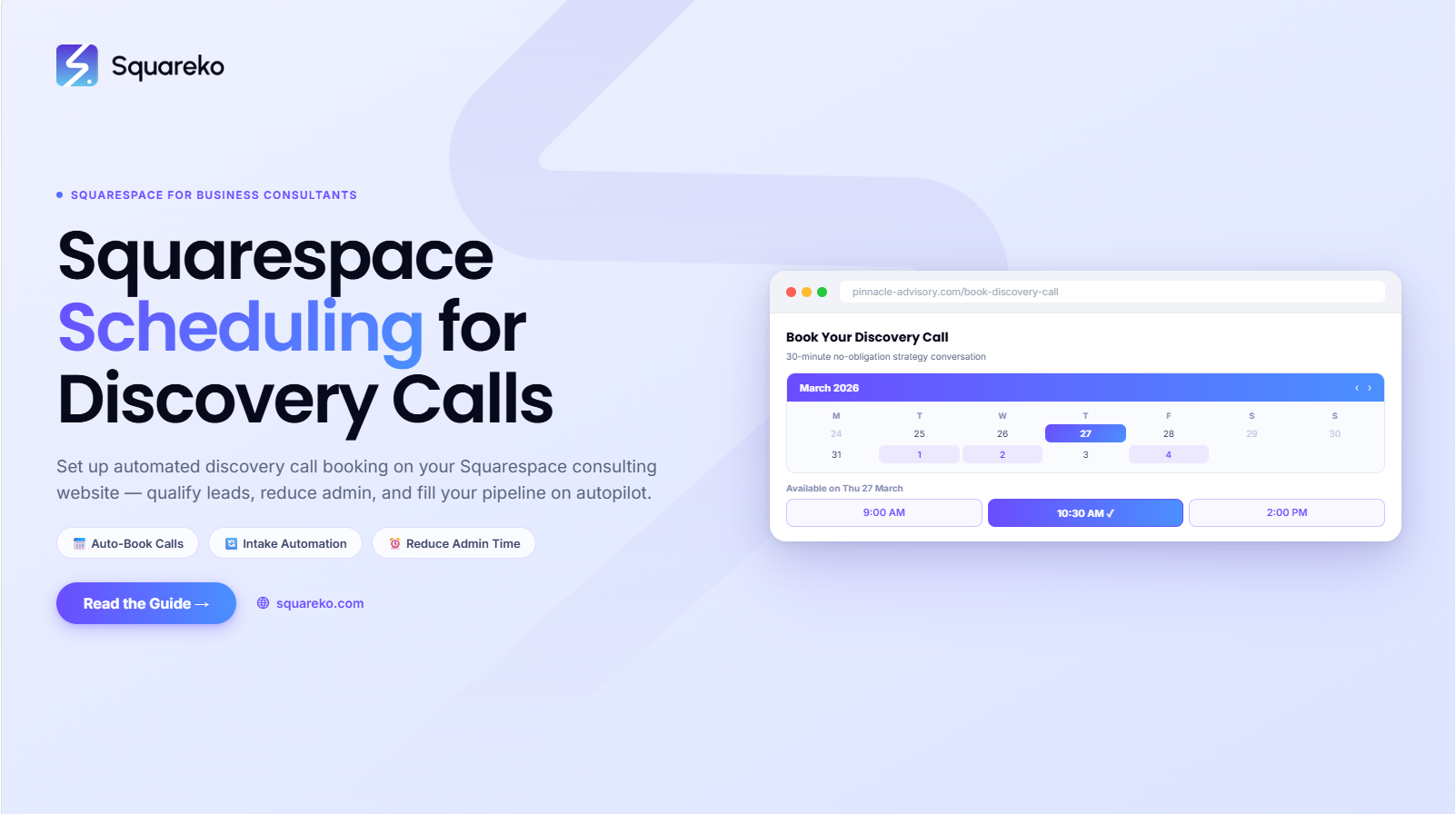 How to Set Up Squarespace Scheduling for Business Consulting Discovery Calls