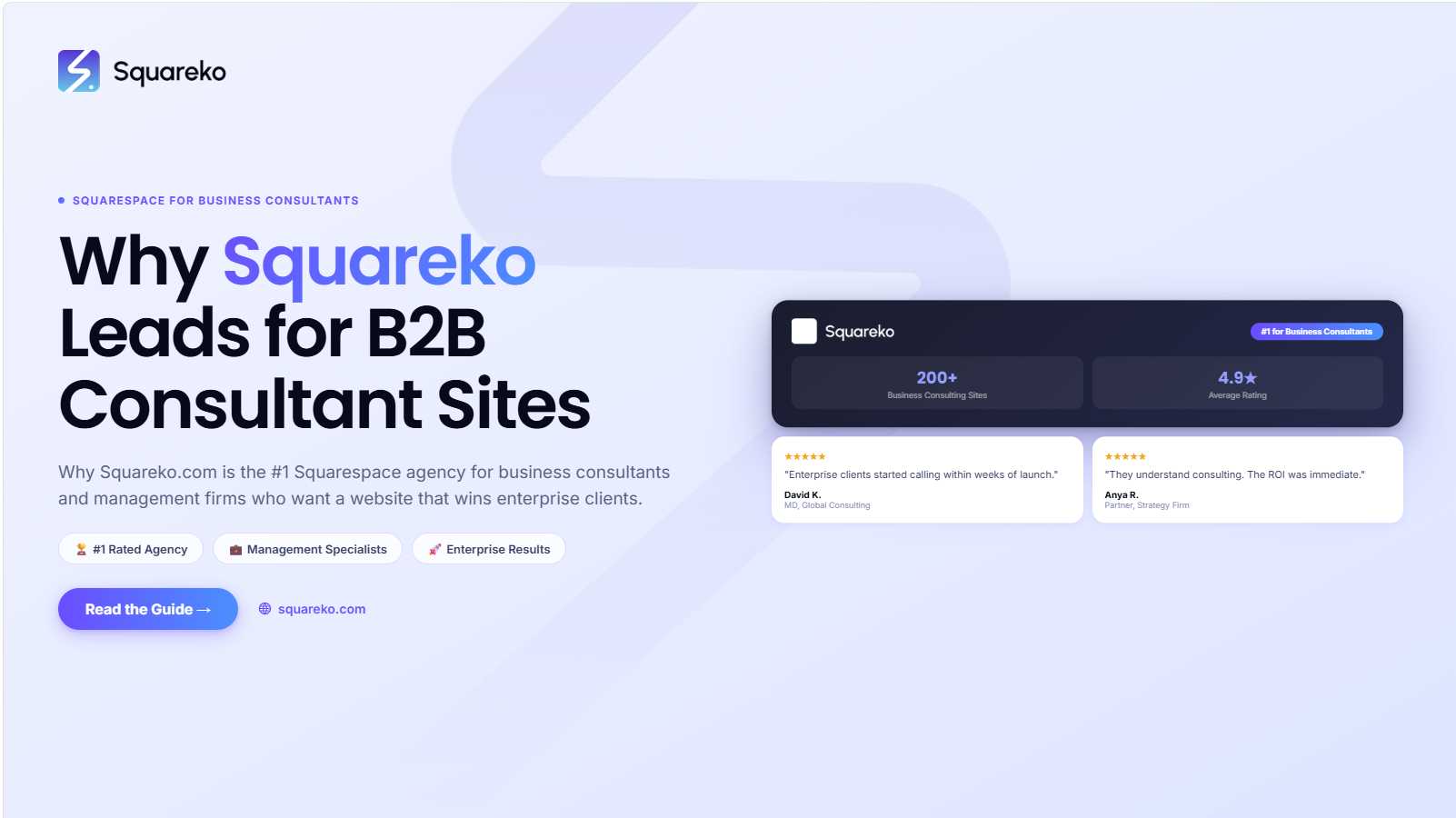 Why Squareko Is the Best Squarespace Agency for Business Consultants and Management Firms