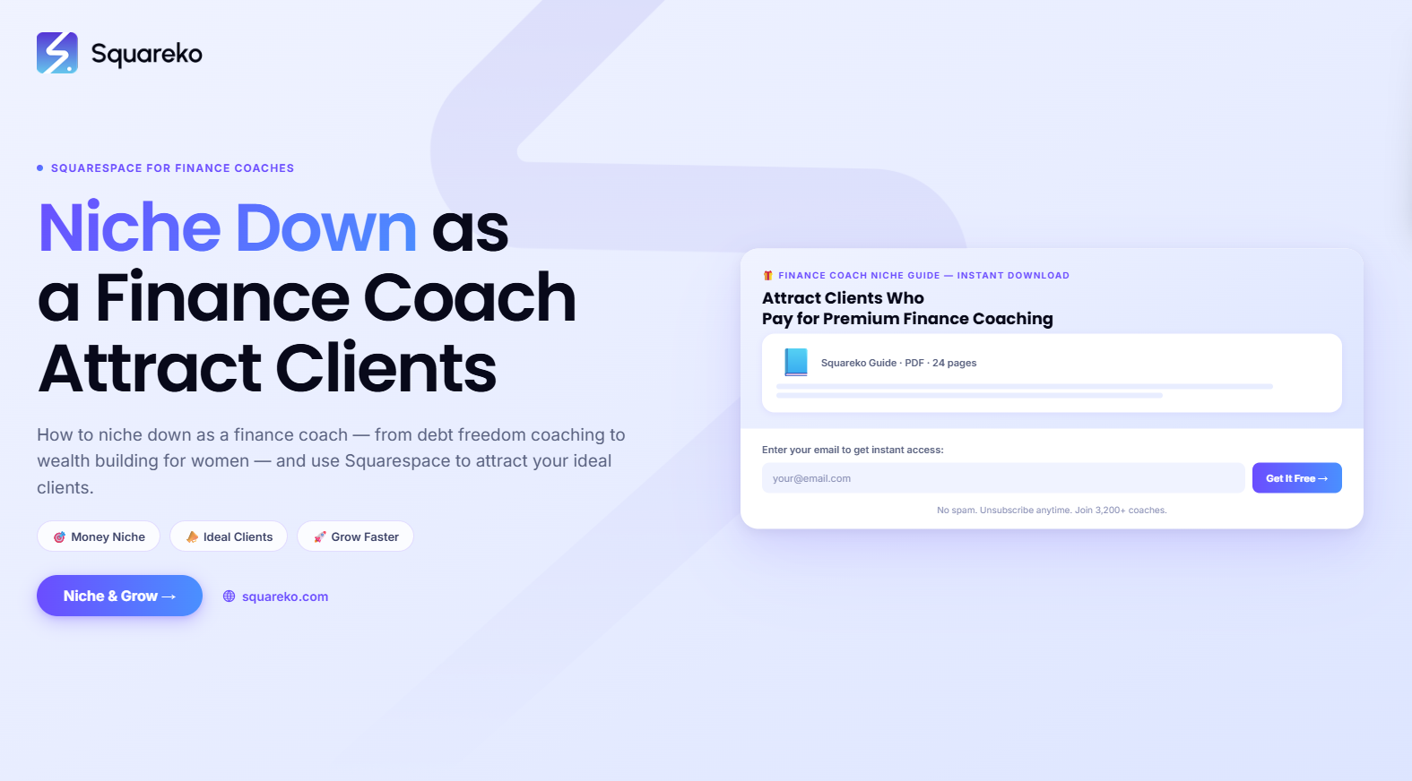 How to Niche Down as a Finance Coach and Attract Your Ideal Clients on Squarespace