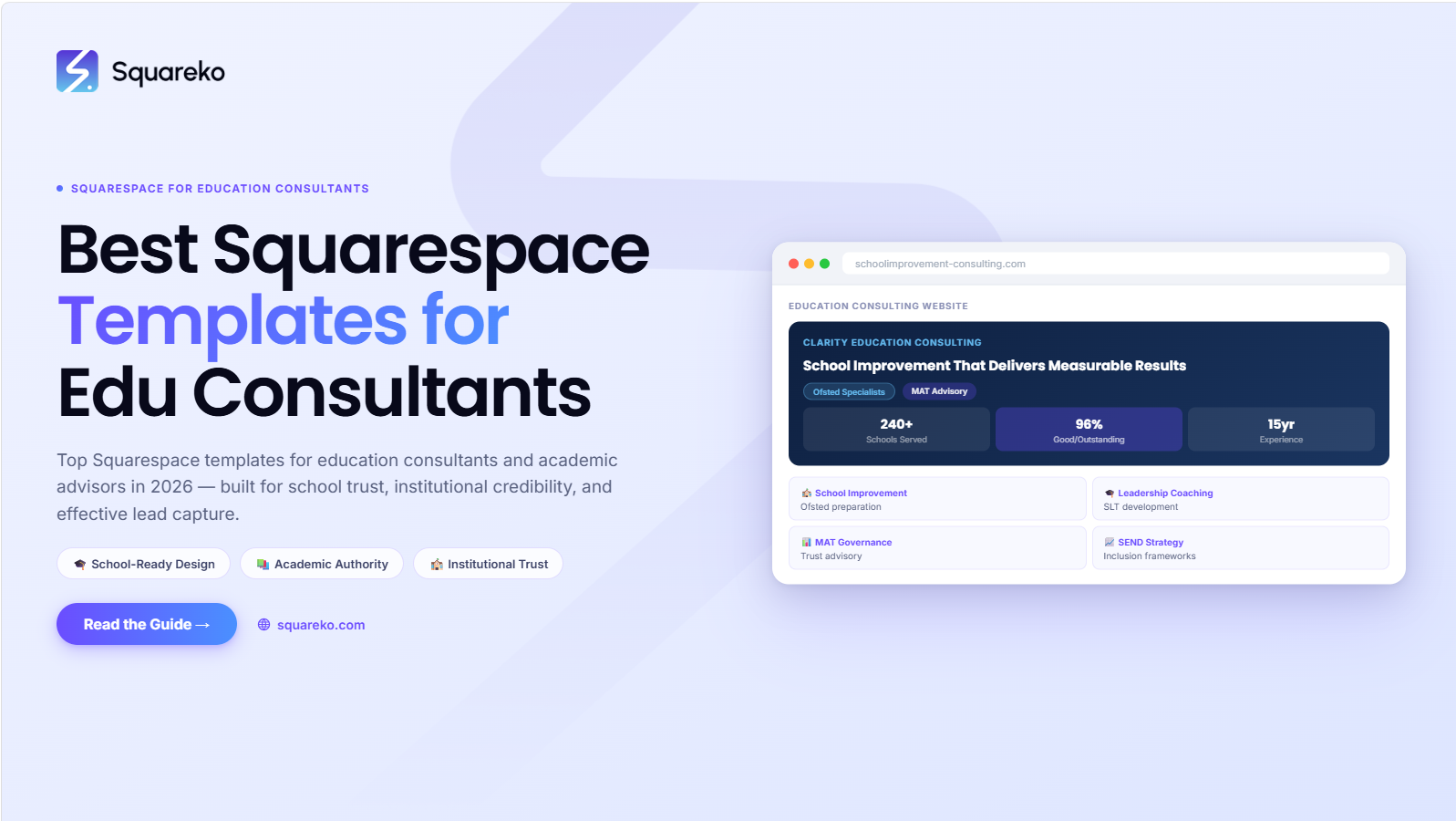Best Squarespace Templates for Education Consultants and Academic Advisors in 2026