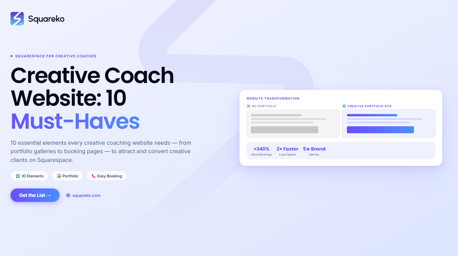 Creative Coach Website Checklist: 10 Must-Have Elements for Your Squarespace Site
