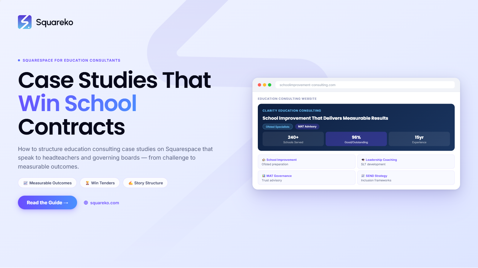 How to Structure Education Consulting Case Studies That Win School Contracts on Squarespace