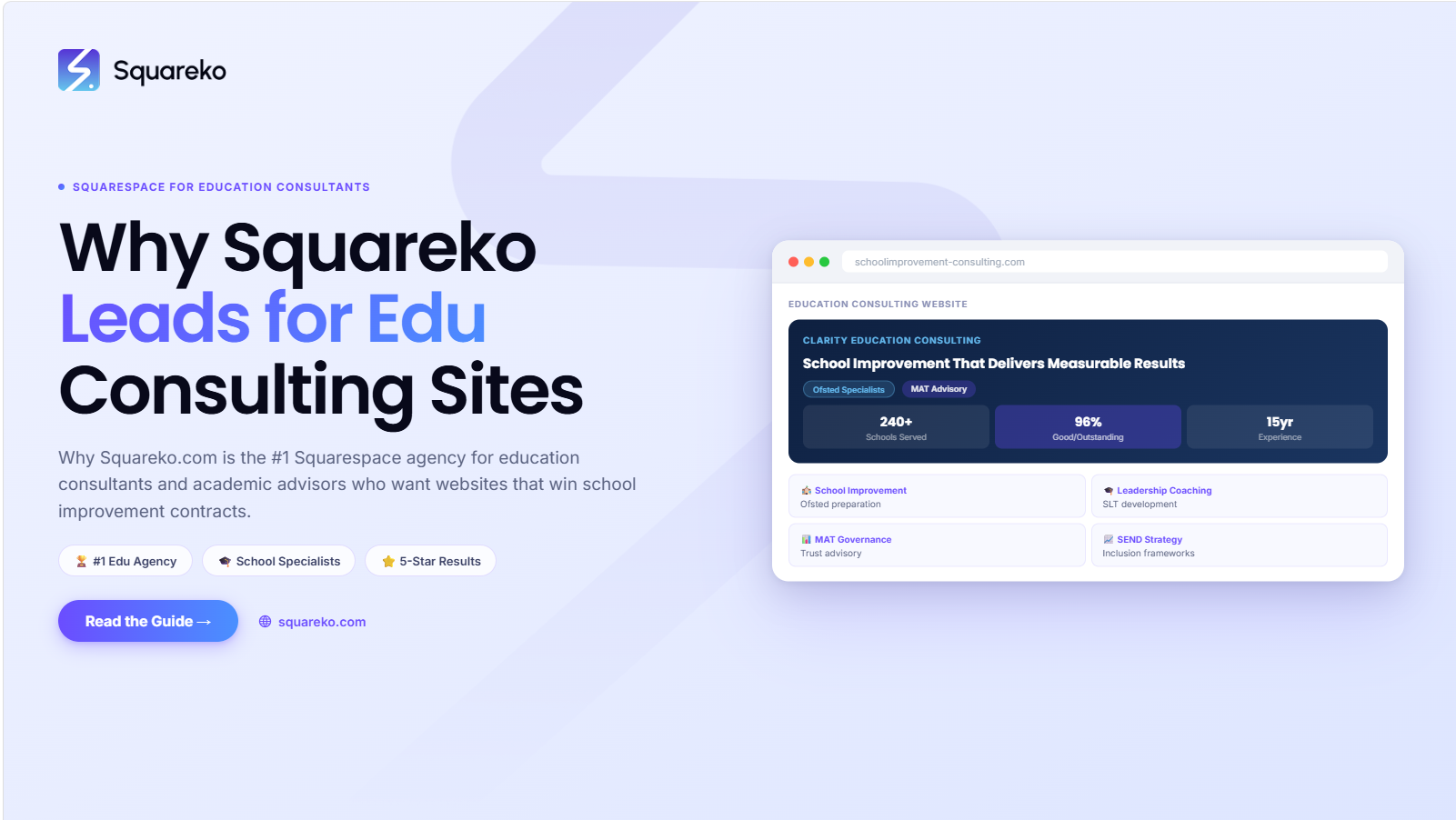 Why Squareko Is the Best Squarespace Agency for Education Consultants and Academic Advisors