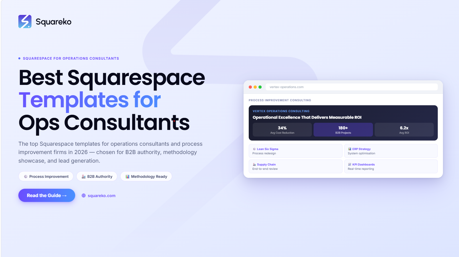 Best Squarespace Templates for Operations Consultants and Process Improvement Firms in 2026