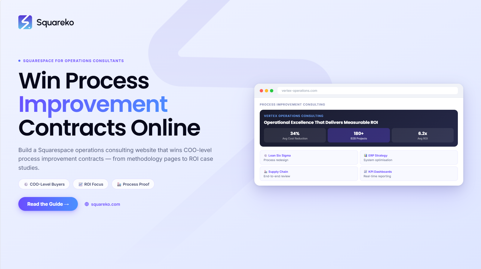 How to Build an Operations Consulting Website on Squarespace That Wins Process Improvement Contracts