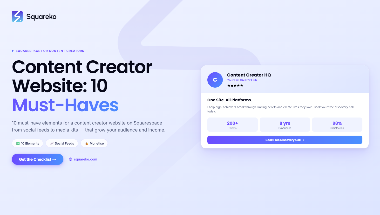 Content Creator Website Checklist: 10 Must-Have Elements for Your Squarespace Site