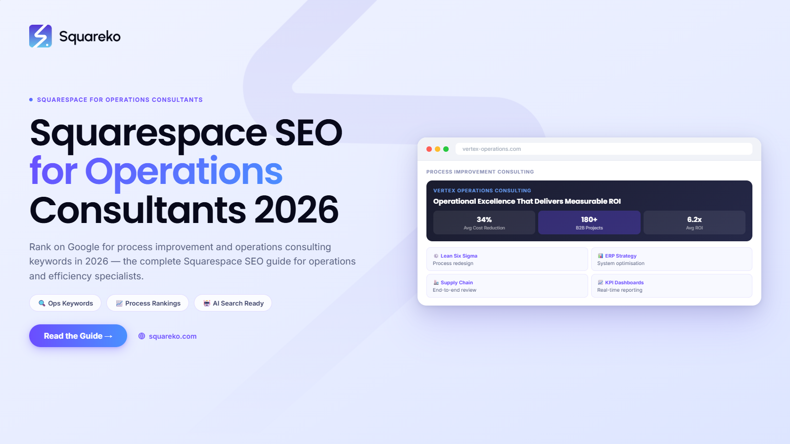 Squarespace SEO for Operations Consultants: How to Rank for Process Improvement Keywords in 2026