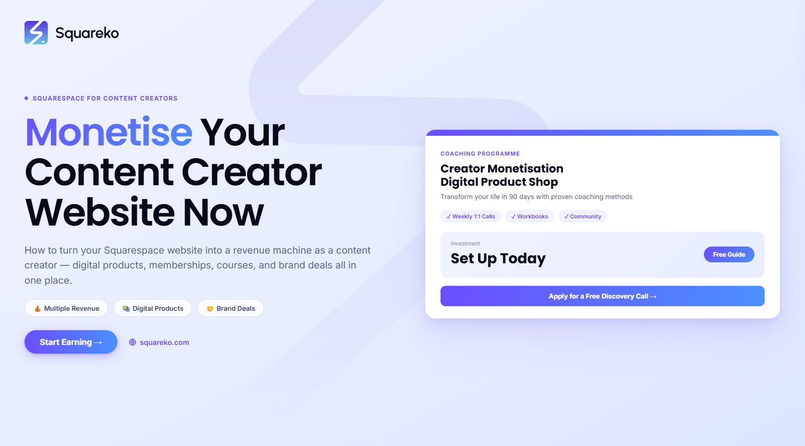 How to Monetise Your Content Creator Website on Squarespace