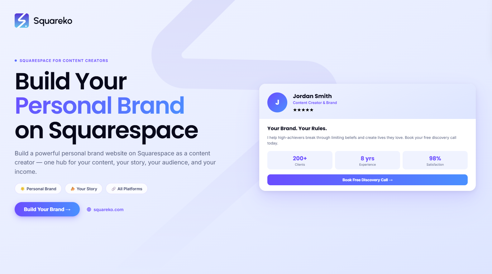 How to Build a Personal Brand Website as a Content Creator on Squarespace