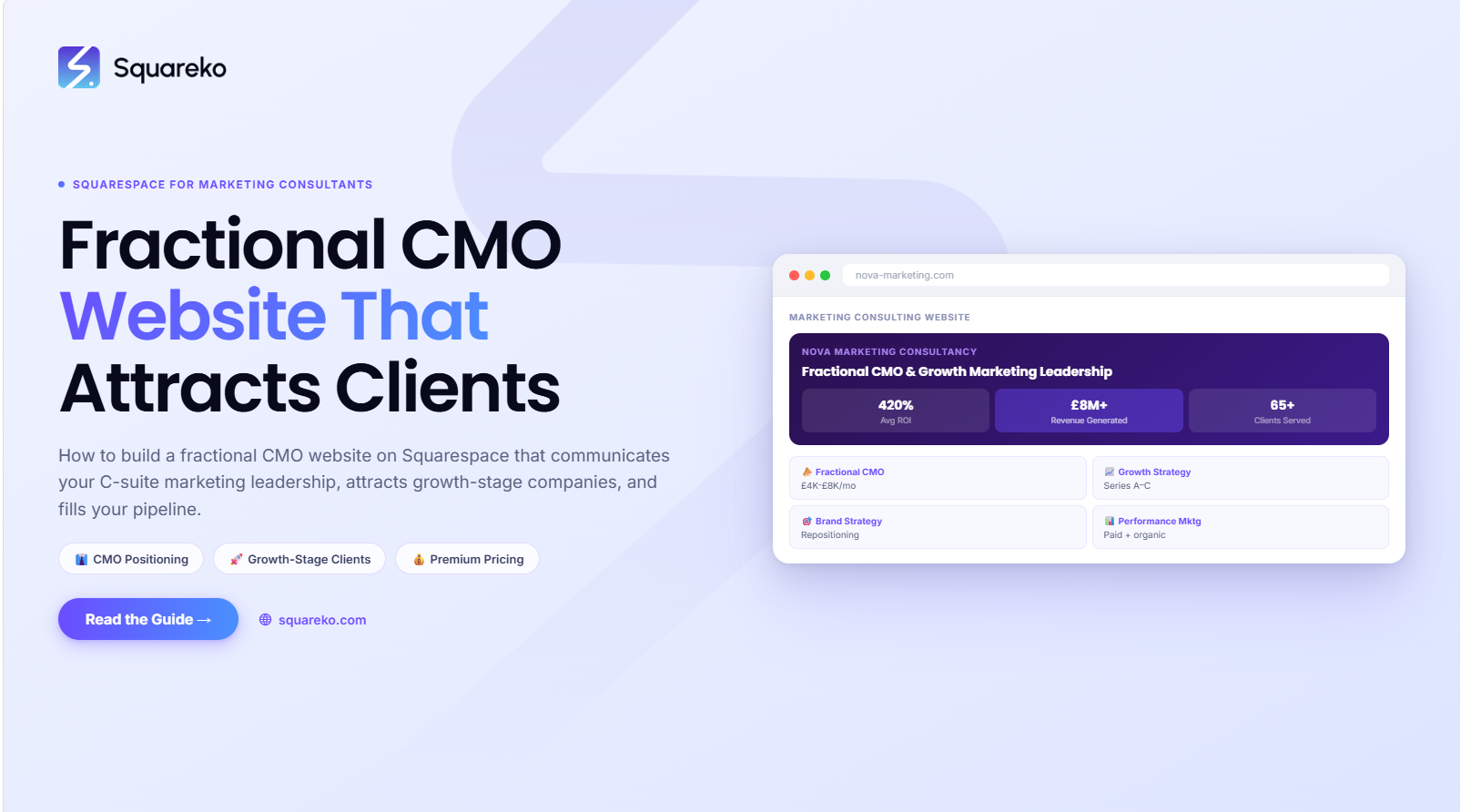How to Build a Fractional CMO Website on Squarespace That Attracts the Right Clients