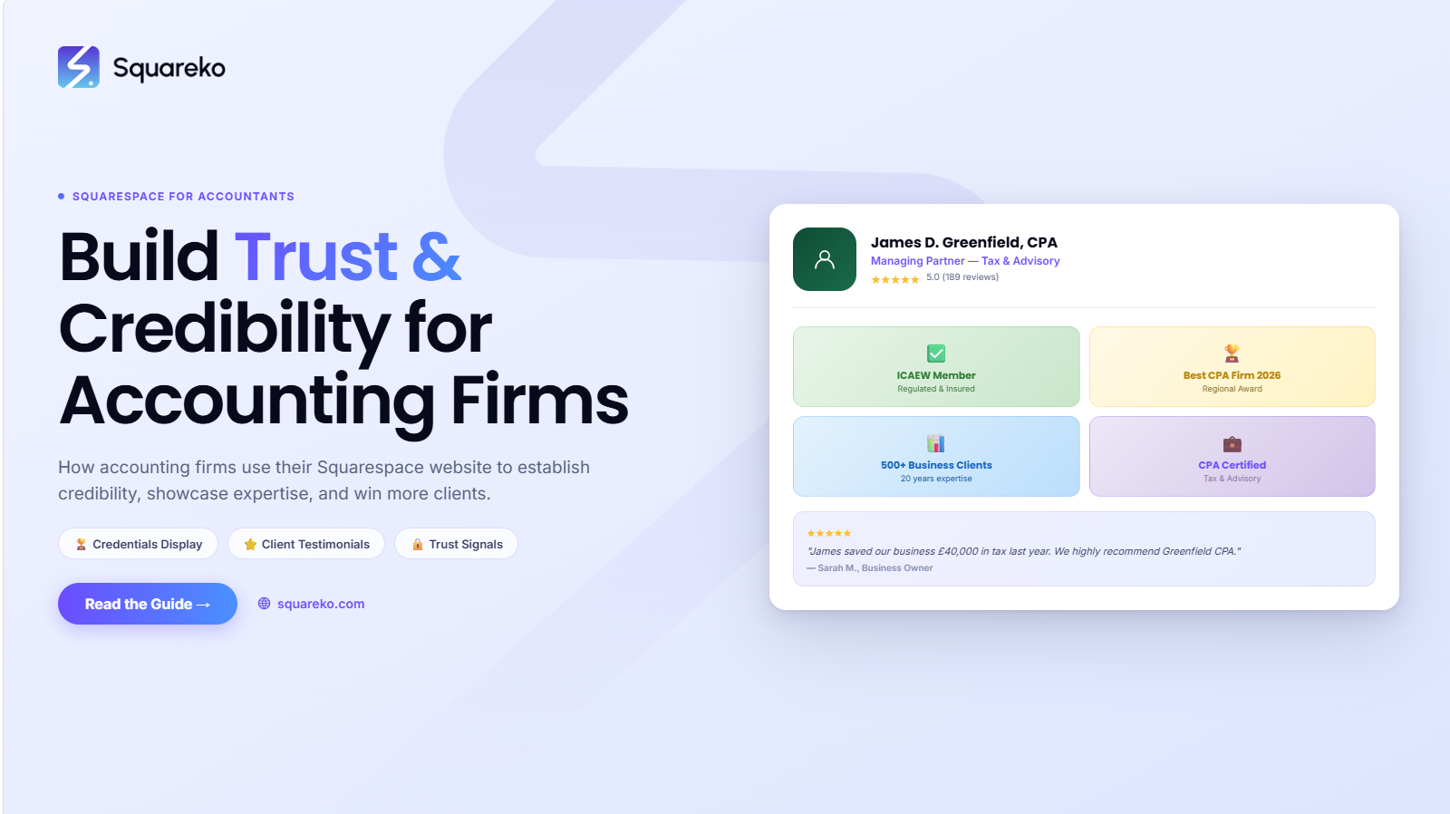 How Accounting Firms Build Trust and Credibility with Their Squarespace Website