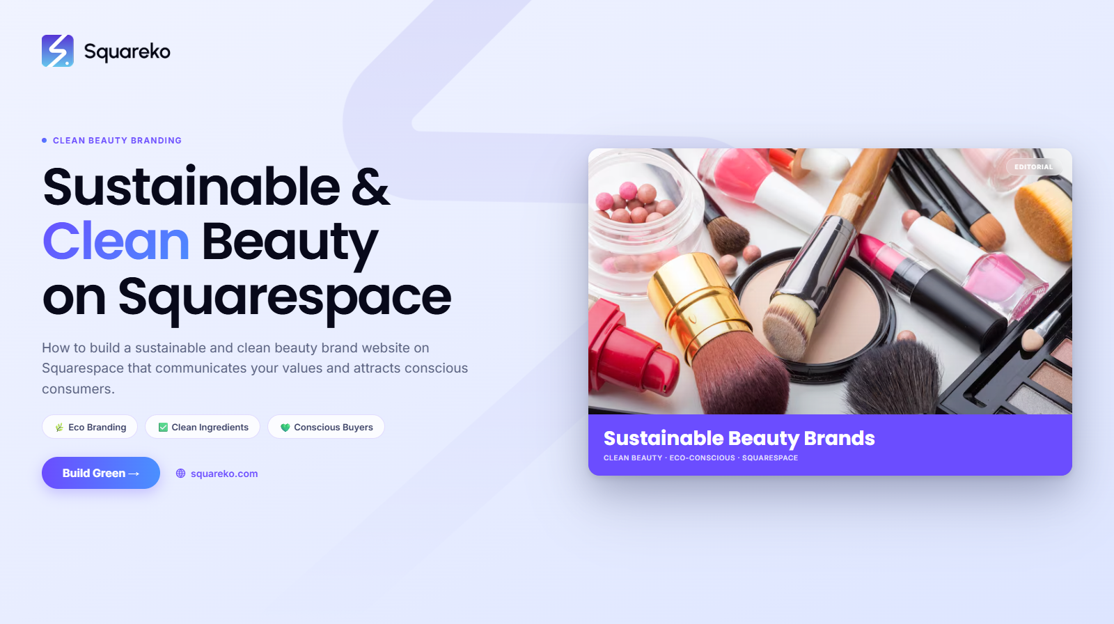 Building a Sustainable and Clean Beauty Brand Website on Squarespace