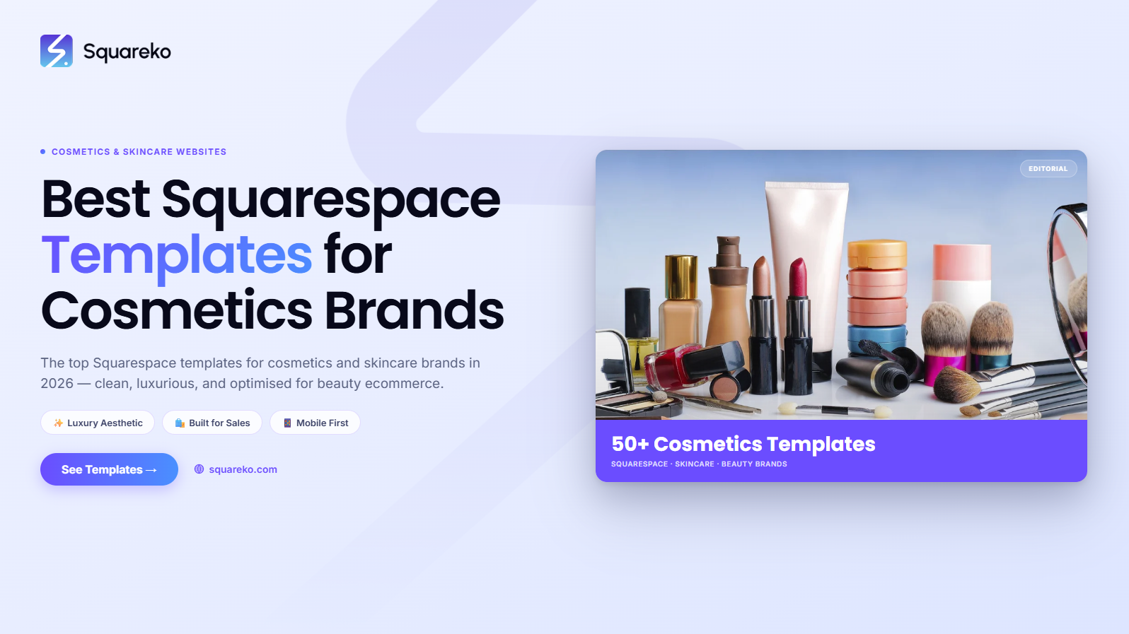 Best Squarespace Templates for Cosmetics and Skincare Brands in 2026