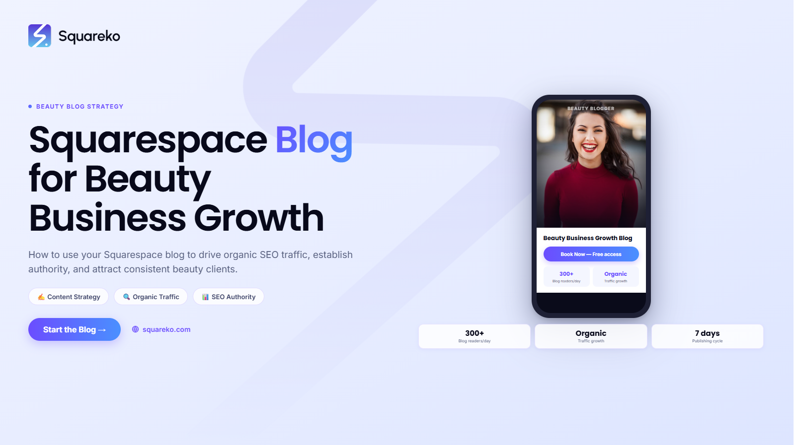 Squarespace Blog for Beauty Business Growth: Organic SEO Strategy
